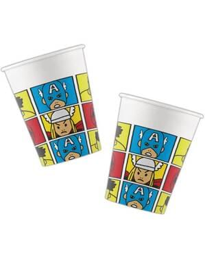 8 copos de Os Vingadores - Avengers Pop comic