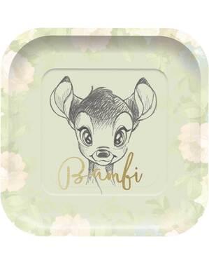 4 pratos quadrados de Bamb (24 cm) - Sweet Bambi