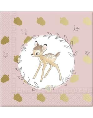 Sett med 20 Bambi Servietter - Sweet Bambi