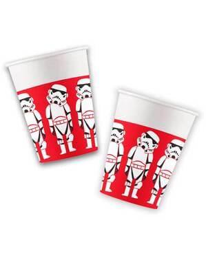 Sæt med 6 sjove Star Wars Kopper - Star Wars Paper Cut