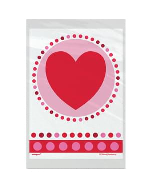 Set of 50 bags with hearts and polka dots - Radiant Hearts