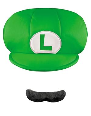 Kit șapcă-barbă Luigi pentru copii