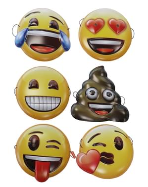 Conjunto de 6 máscaras Emoji para adulto
