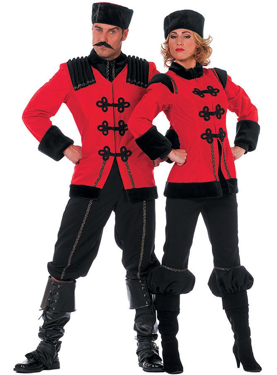 Fato de Cossaco vermelho para mulher