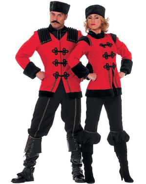 Fato de Cossaco vermelho para mulher