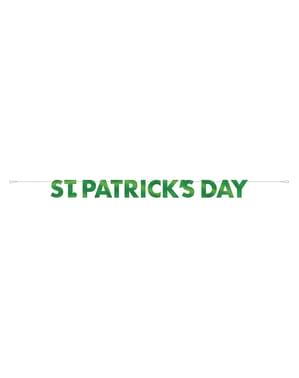 Festone di Happy St Patrick's Day alluminio verde