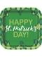 8 farfurii pătrate cu pătrate verzi Happy St Patrick's Day