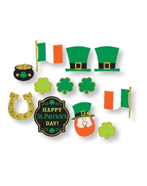 12 St Patrick's İrlanda fotoğraf standında aksesuar seti