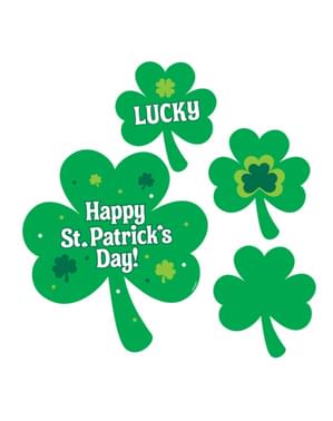 4 decoraciones de tréboles de San Patricio
