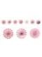 Guirlande Rosaces en papiers tons roses