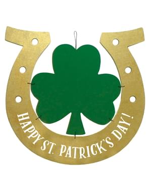 Fer à cheval avec trèfle Saint Patrick