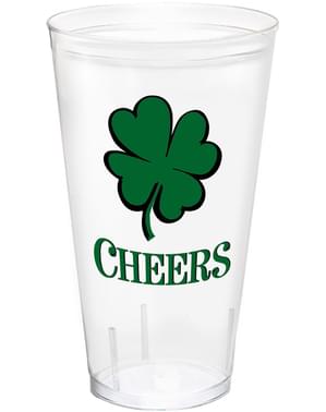 Gobelet en plastique réutilisable avec trèfle de Saint Patrick