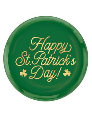 Assiette en plastique réutilisable Happy St Patrick's Day