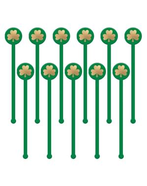 18 St Patrick's klaver drank roerstaafjes