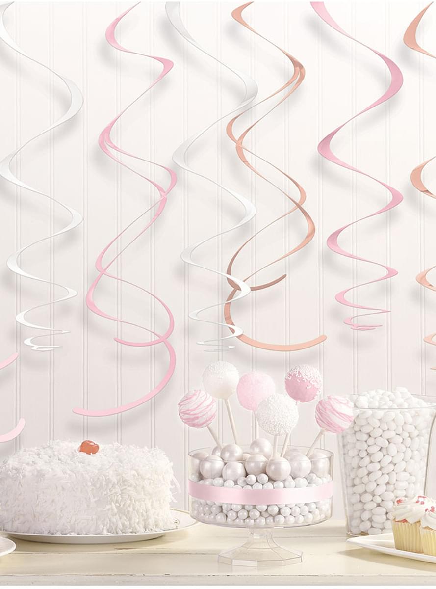 12 decoratieve spiralen in diverse rosé gouden tinten