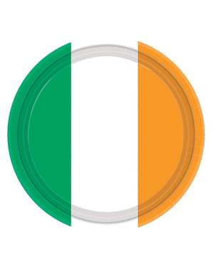 8 farfurii cu steagul Irlandei