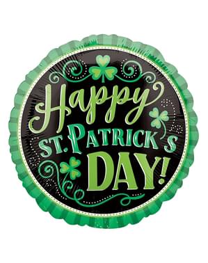 Selamat Hari St Patrick menggagalkan balon dengan glitter