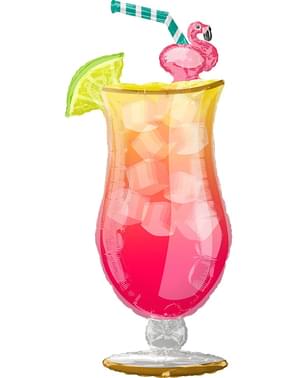 Hawaii cocktail med flamingo folieballon