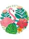Flamingo Folienballon rund im Hawaii-Stil