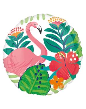 Balon rotund din folie cu flamingo hawaian