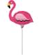 Pink flamingo mini foil balloon