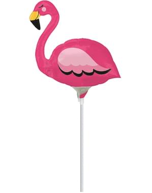 Mini balon din foil cu flamingo roz