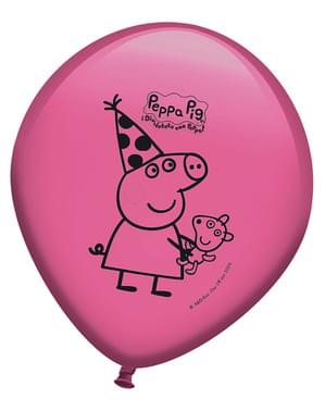 Sett med 8 Peppa Gris Ballonger