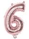 Globo número 6 Oro Rosa 36cm