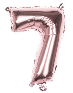 Globo número 7 Oro Rosa 36cm