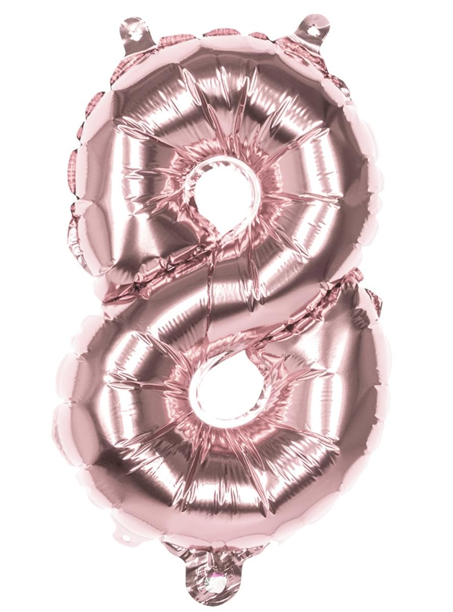 Rose balloon number 8 berukuran 36cm