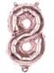 Balão número 8 Ouro Rosa 36cm