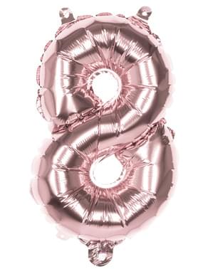 Ballon numéro 8 Rose Gold 36cm