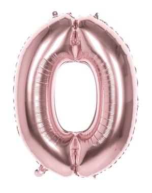 Ballong nummer 0 Roséguld 86cm