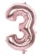 Ballon numéro 3 Rose Gold 86cm