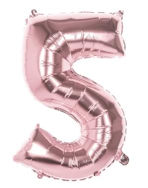 Ballon numéro 5 Rose Gold 86cm