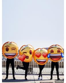 Emoji smiling with heart eyes costume for adults