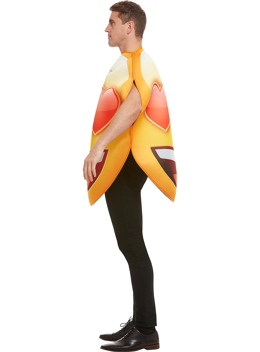 Emoji Costume brosandi með augum hjarta