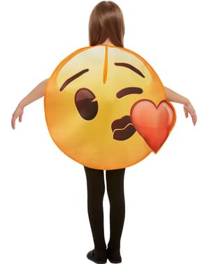 Costume da Emoji bacio di cuore per bambino