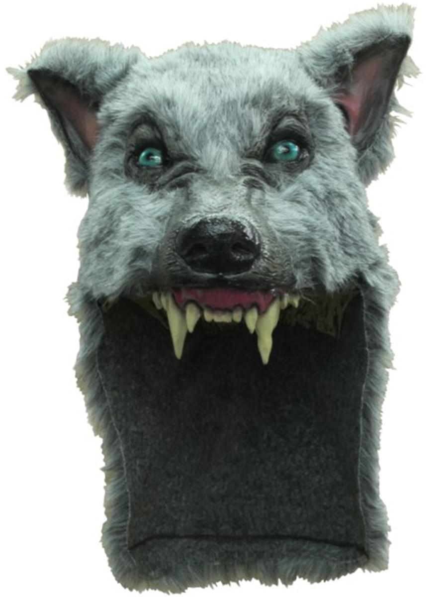 Grauer Wolf Maske Kopfbedeckung