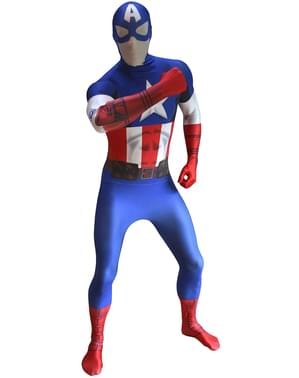 キャプテンアメリカモーフスーツアダルトコスチューム