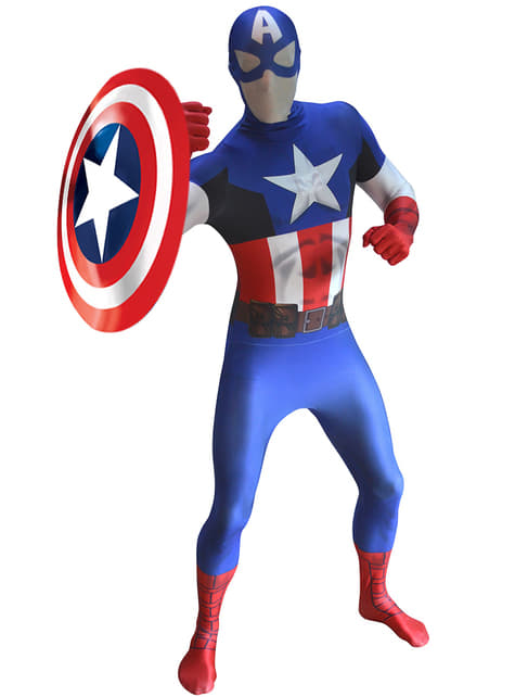 Captain America Morphsuit Adult Costume