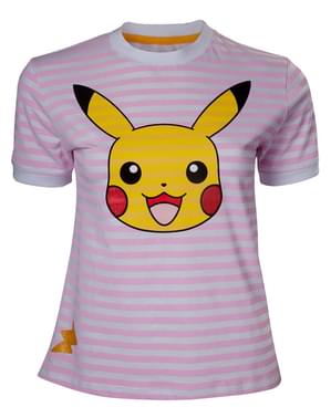 Camiseta de Pikachu a rayas para mujer - Pokémon