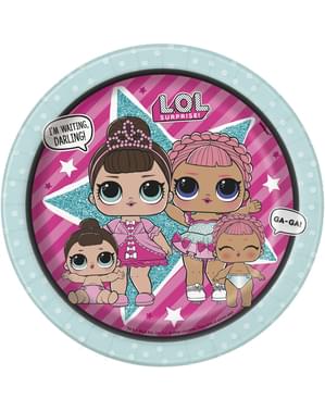 8 pratos de sobremesa LOL Surprise (18 cm) - LOL Friends
