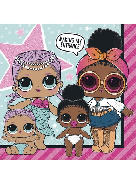 Sæt med 16 LOL Surprise servietter