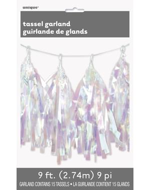 Iridescent metallic pompom slinger