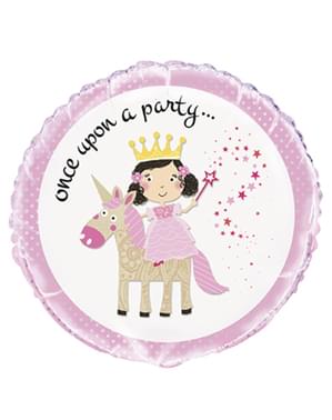 Prinsesse Rund Folieballon - Magical Unicorn