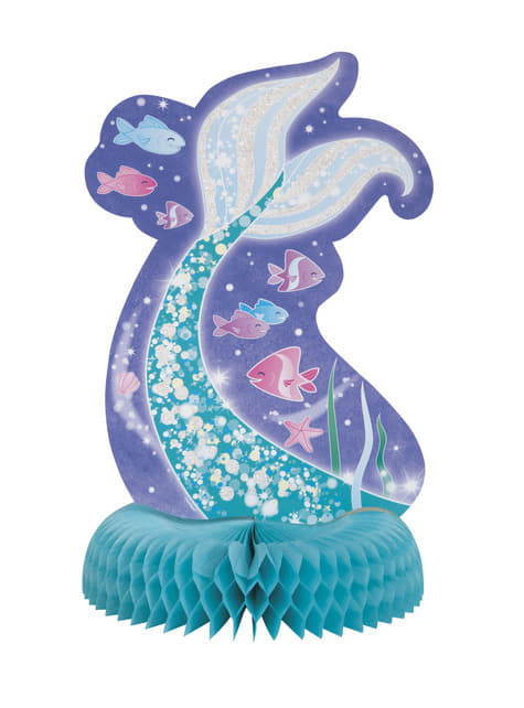 Decoración de mesa cola de sirena - Sirena bajo del mar