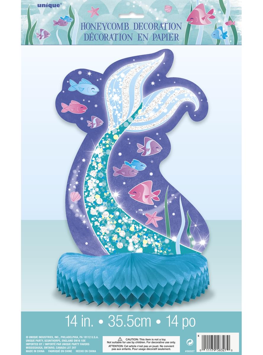 Decorazione da tavolo coda di sirena- Sirena sotto il mare