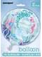 Happy Birthday mermaid tail foil balloon - Mermaid under the sea