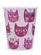 8 gobelets chats roses - Lets Pawty